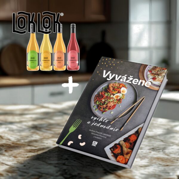 Kuchařka Vyváženě: rychle a jednoduše + Loklok 6x kombucha MIX